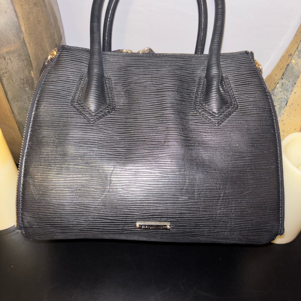 Rebecca Minkoff Perry Satchel featuring dual rolled top Handel